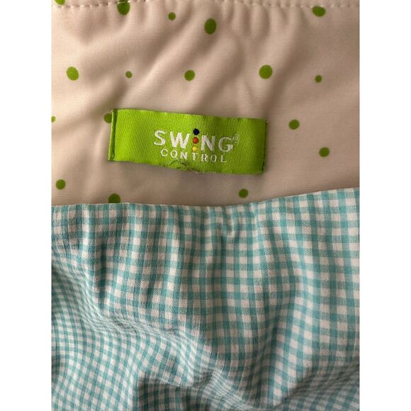 Swing Control Master Gingham Crop Pants Womens Golf Blue Size 6 Athletic Pockets - Picture 3 of 6